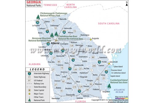 Georgia National Parks Map