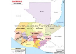 Political Map of Guatemala - Digital File