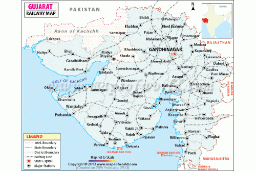 Gujarat Railway Map