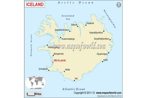 Political Map of Iceland