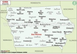 Iowa Airports Map - Digital File