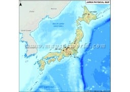 Physical Map of Japan - Digital File