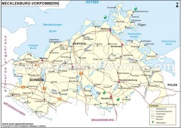 Mecklenburg-vorpommern Karte - Digital File