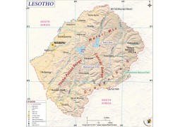 Lesotho Map - Digital File