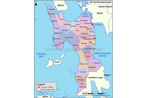 Leyte Map, Philippines