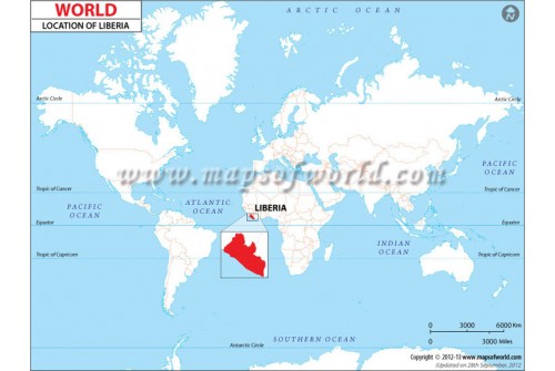 Liberia Location Map