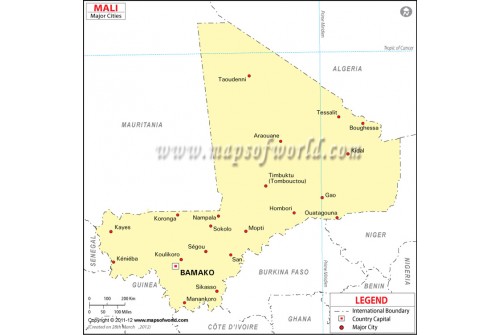 Mali Cities Map