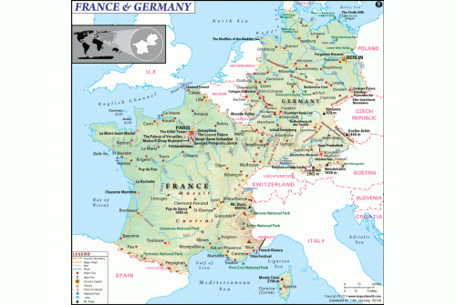France and Germany Map