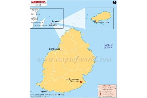 Mauritius Airports Map