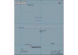 Mauritius Latitude and Longitude Map - Digital File
