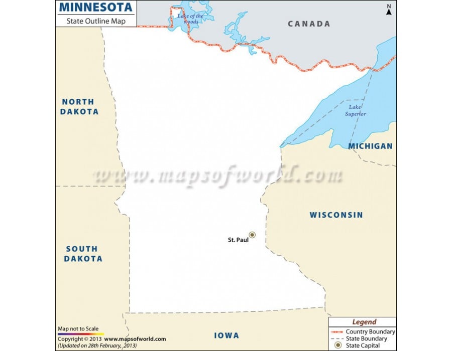 Buy Blank Map Of Minnesota
