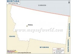 Montana Outline Map - Digital File