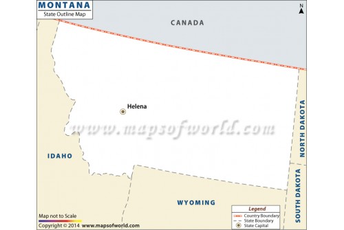 Montana Outline Map