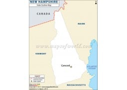 Blank Map of New Hampshire - Digital File