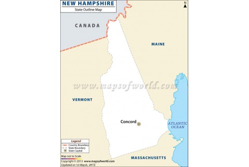 Blank Map of New Hampshire