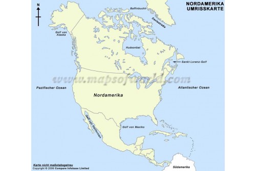 Umrisskarte Nordamerika