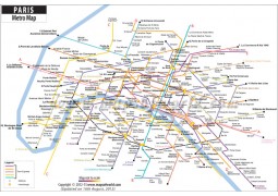 Paris Metro Map - Digital File