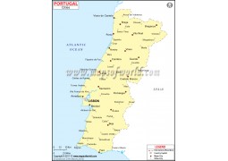 Portugal Cities Map - Digital File