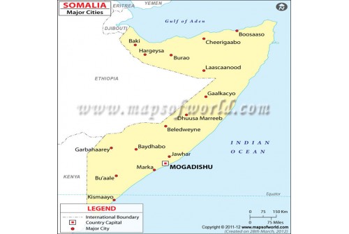 Somalia Map with Cities