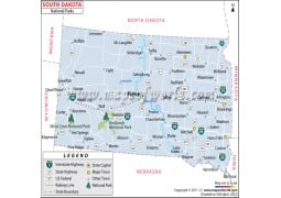 South Dakota National Parks Map - Digital File