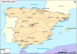 Spain Rail Map - Digital File