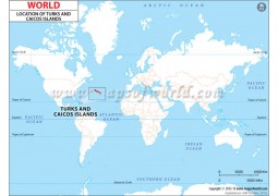 Turks and Caicos Islands Location Map - Digital File