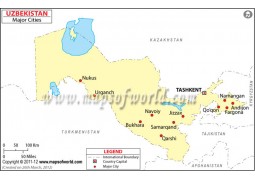 Uzbekistan Cities Map