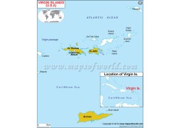 Virgin Islands Map - Digital File