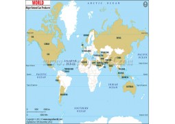 World Natural Gas Producing Countries Map - Digital File