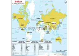 World Sulphur Producing Countries Map - Digital File