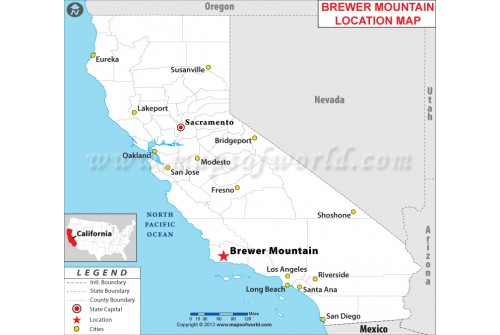 Brewer Mountain Location Map