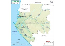 Gabon River Map - Digital File