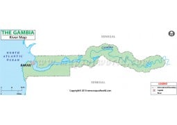 The Gambia River Map - Digital File