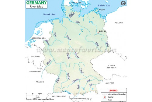 Germany River Map