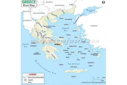 Greece River Map