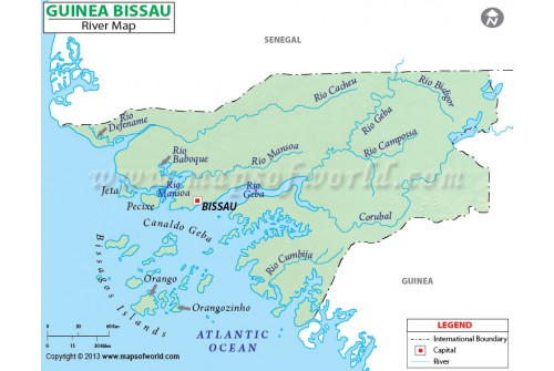 Guinea Bissau River Map