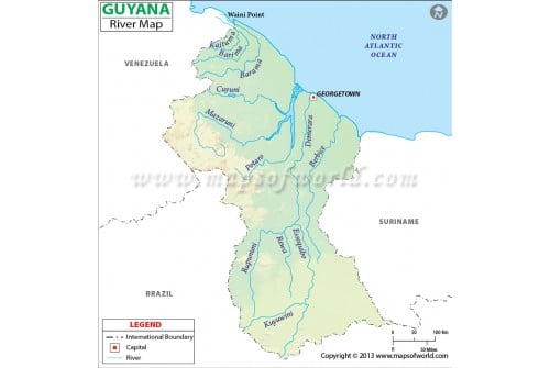 Guyana River Map