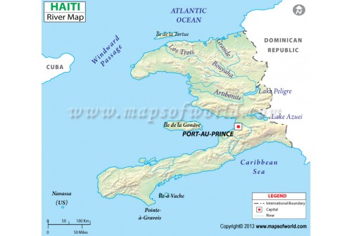 Haiti River Map
