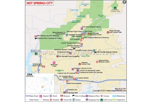 Hot Springs City Map