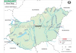 Hungary River Map - Digital File