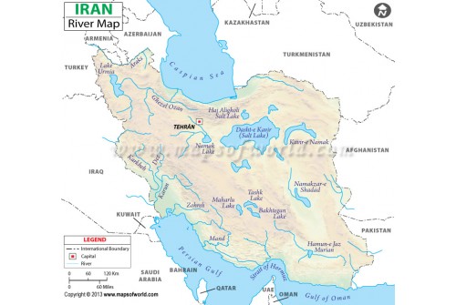 Iran River Map