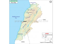 Lebanon River Map - Digital File