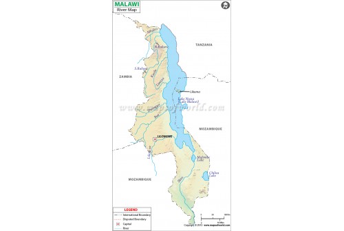Malawi River Map