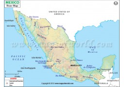 Mexico River Map - Digital File