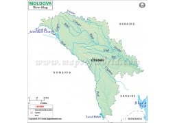 Moldova River Map - Digital File