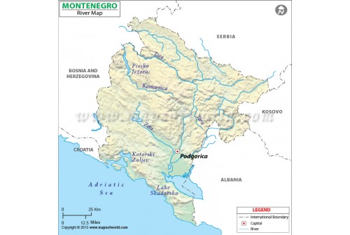 Montenegro River Map