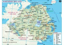Northern Ireland Country Map - Digital File