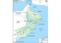 Oman River Map - Digital File