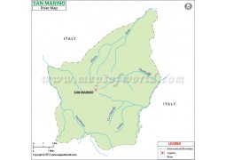San Marino River Map - Digital File