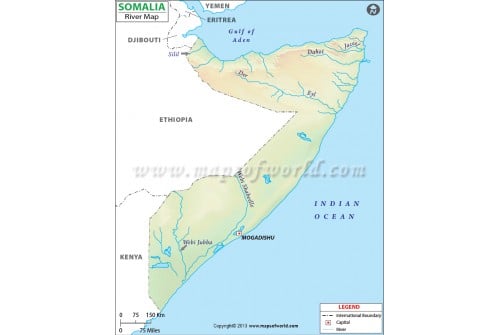 Somalia River Map